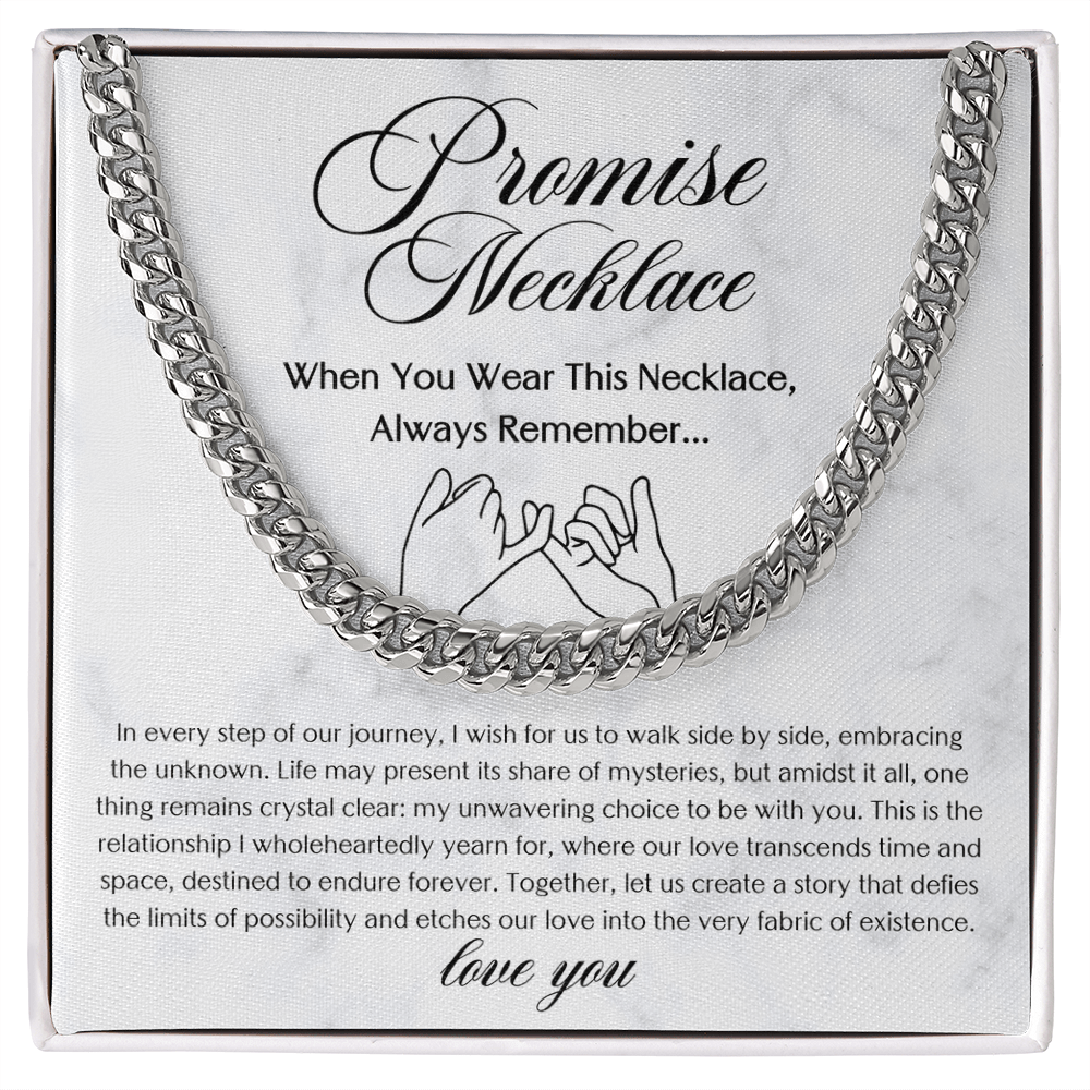 promise necklace gift for him symbolizing commitment love and trust